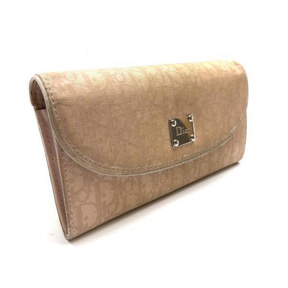 Dior Trotter Long Wallet with Lid Coin Case Pink Beige - Picture 2 of 9
